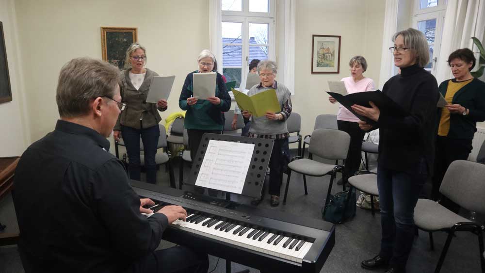 Sorbischer Projektchor bei der Probe