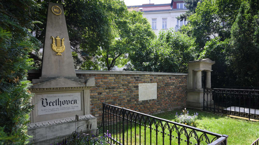 Das Grab auf dem Wiener Zentralfriedhof von Ludwig van Beethoven