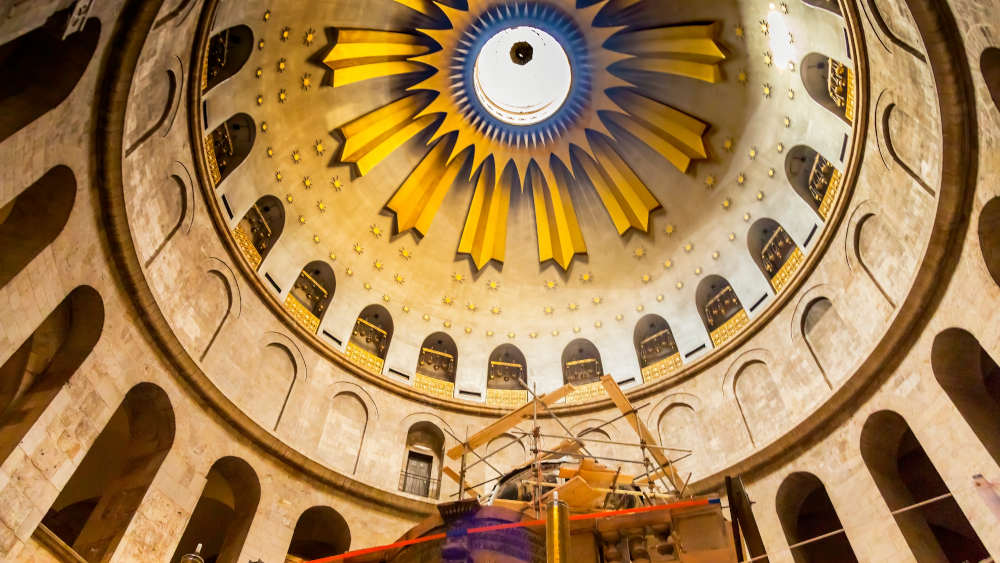 Der Rundgang durch das Gotteshaus konnte zu Ostern wegen der Sanierung nur provisorisch freigemacht werden